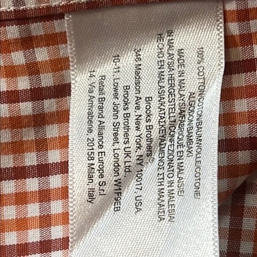 Brooks Brothers Non-Iron Plaid Button Down‎ Shirt Regular Fit Dress Shirt L - Picture 4 of 9